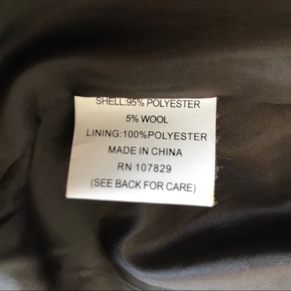 Ambition Ruffle winter Coat Brown and Black Plaid fitted waist Size S - Picture 9 of 12